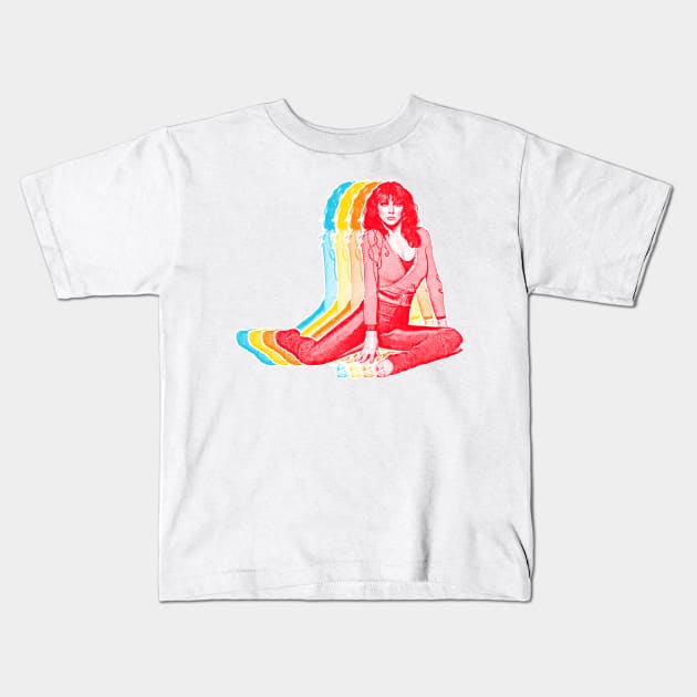 Kate Bush / Retro Rainbow Aesthetic Design Kids T-Shirt by DankFutura